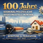 Jubiläum: Beratung zum Einbruchschutz bei der Münchner Polizei